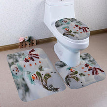Load image into Gallery viewer, 3Pcs/set Anti-Slip Bathroom Mat Set Toilet Seat Cover Washable Rug Bathroom Products Christmas decorations for home