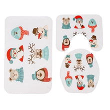 Load image into Gallery viewer, 3Pcs/set Anti-Slip Bathroom Mat Set Toilet Seat Cover Washable Rug Bathroom Products Christmas decorations for home
