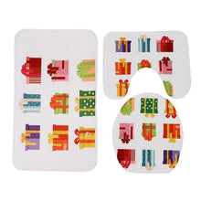 Load image into Gallery viewer, 3Pcs/set Anti-Slip Bathroom Mat Set Toilet Seat Cover Washable Rug Bathroom Products Christmas decorations for home