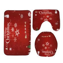 Load image into Gallery viewer, 3Pcs/set Anti-Slip Bathroom Mat Set Toilet Seat Cover Washable Rug Bathroom Products Christmas decorations for home
