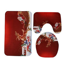Load image into Gallery viewer, 3Pcs/set Anti-Slip Bathroom Mat Set Toilet Seat Cover Washable Rug Bathroom Products Christmas decorations for home