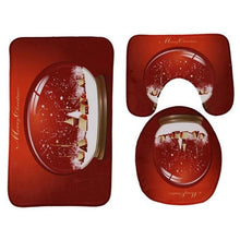 Load image into Gallery viewer, 3Pcs/set Anti-Slip Bathroom Mat Set Toilet Seat Cover Washable Rug Bathroom Products Christmas decorations for home
