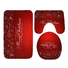 Load image into Gallery viewer, 3Pcs/set Anti-Slip Bathroom Mat Set Toilet Seat Cover Washable Rug Bathroom Products Christmas decorations for home
