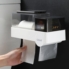 Load image into Gallery viewer, Bathroom Toilet Paper Holder Tissue Box Garbage Bag Storage Box Plastic Shelf Multifunctional Bathroom Organizer